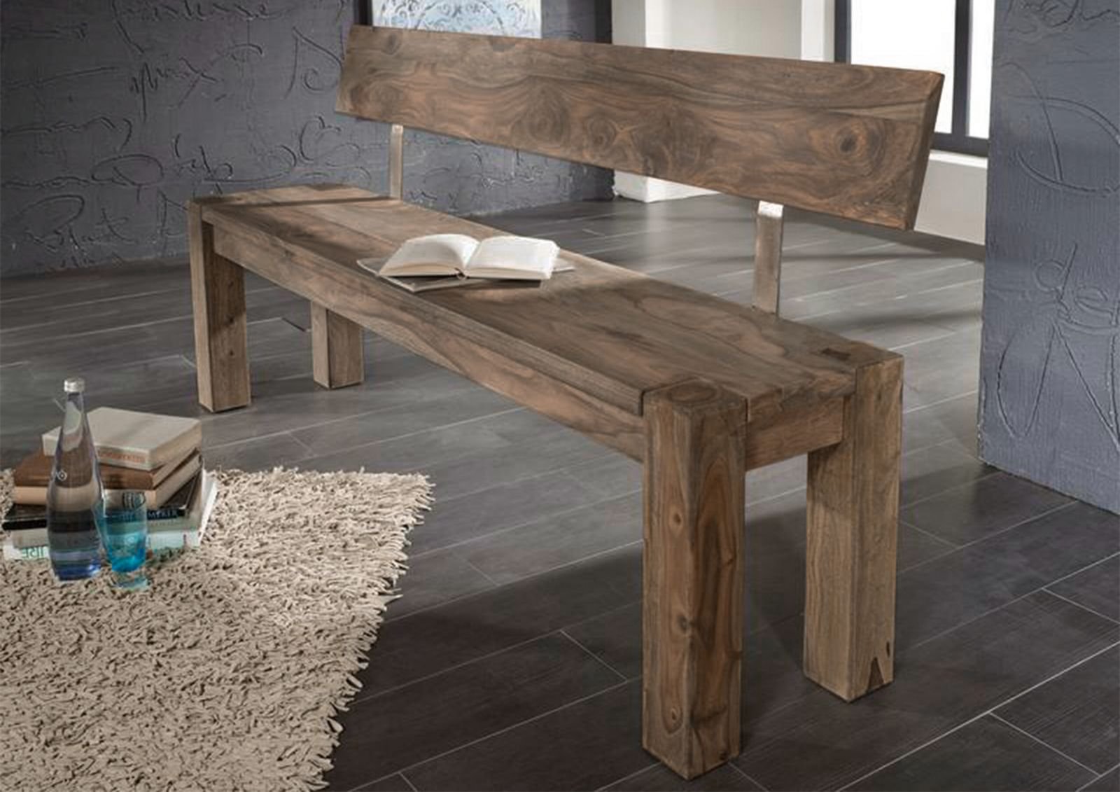Solid Wood Bench 5 Seater For Indoor Outdoor Garden Balcony Solid Wood Bench 5 Seater For Indoor Outdoor Garden Balcony
